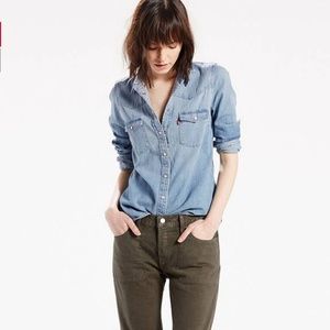 Levi's Womens Tailored Classic Denim Shirt